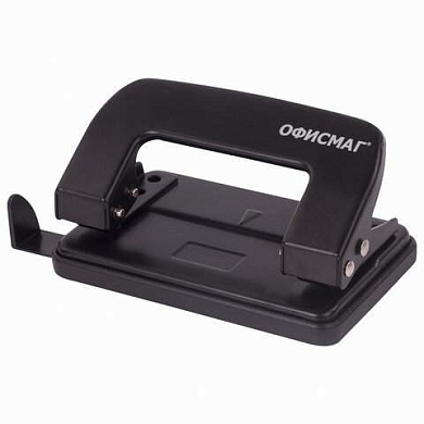 Дырокол металлический ОФИСМАГ, до 10 листов, черный, 229692 (арт. 229692)