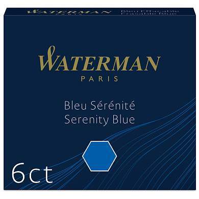 Картриджи чернильные Waterman International, синий, 6шт., картонная коробка (арт. 073002)