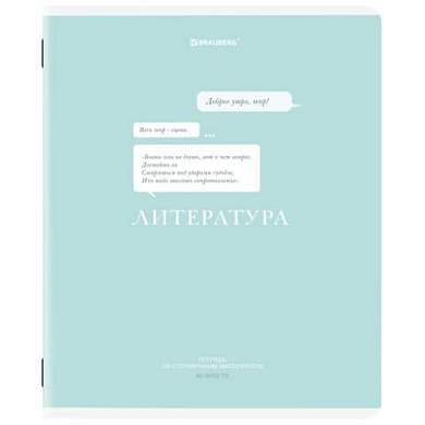 Тетрадь предметная CREATIVE 48 л., обложка картон, ЛИТЕРАТУРА, линия, подсказ, BRAUBERG, 405117 (арт. 405117)