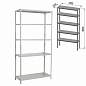 Стеллаж металлический BRABIX "MS Plus-200/30-5", 2000х1000х300 мм, 5 полок, регулируемые опоры, 291108, S241BR163502 (арт. 291108)