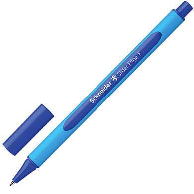 Ручка шариковая SCHNEIDER "Slider Edge F", СИНЯЯ, трехгранная, узел 0,8 мм, линия письма 0,4 мм, 152003 (арт. 143261)