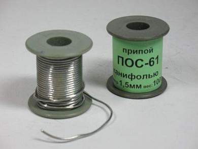 Припой с каниф.ПОС-61 d=1.5мм 100г (арт. 11364)