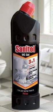Гель для чистки туалета 3в1, 750мл SANITOL, ЧС-07 (арт. 335179)