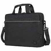 Сумка портфель BRAUBERG PRACTICAL с отделением для ноутбука 15,6", Grey line, черная, 29х40х7 см, 272604 (арт. 272604)