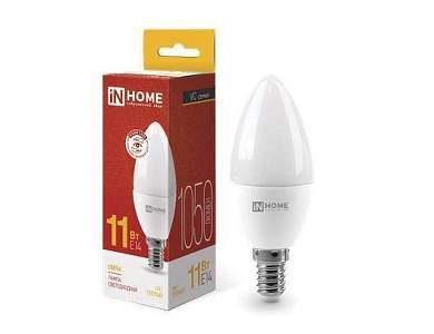 ASD/inHome VC свеча C37 E14 11W(990lm) 3000К 3K 107x37 (без пульсации) 0464 (арт. 687233)