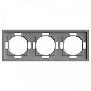 Stekker ЭМИЛИ рамка СУ 3мест. (PC), платиново-серый, soft touch PFR00-5003-10 49964 (арт. 907459)