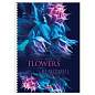 Тетрадь А4 96 л., HATBER, гребень, клетка, обложка картон, "Beautiful flowers" (микс в спайке), 086261, 96Т4В1гр (арт. 405431)