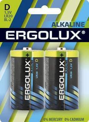 Элемент питания Ergolux LR20/373 BL2 (арт. 481164)