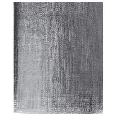 Тетрадь бумвинил А5 48 л., скоба, офсет №1, клетка, с полями, СЕРЕБРО, "Metallic", HATBER, 058960, 48Т5бвВ1 (арт. 405683)