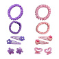 Резинки для волос (2 шт.) с крабами (2 шт.) и заколками (2 шт.), НАБОР, ассорти, MONTE VITA (МОНТЕ ВИТА), 458851 (арт. 458851)