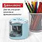 Точилка электрическая BRAUBERG DUAL (для 2 диаметров карандашей!), 4 батарейки АА, голубая, 270578 (арт. 270578)