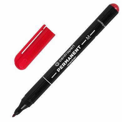 Маркер перманентный CENTROPEN 2846, КРАСНЫЙ, тонкий наконечник, 1 мм, 6 2846 9404 (арт. 150205)