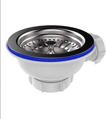 Aquant Выпуск 3 1/2'' с металлической решеткой, отводом под перелив, NV250-15-MR (арт. 876666)