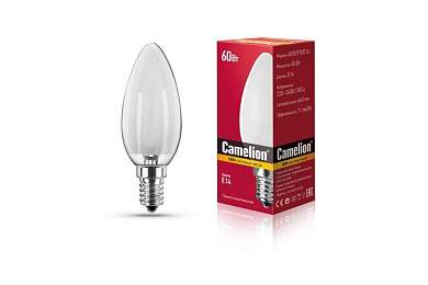 Camelion B E14 60W свеча матовая 60/B/FR/E14 (арт. 318290)