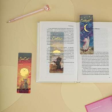 Закладки для книг, 3шт., 135*45мм, MESHU "Sun Cat" (арт. 374014)
