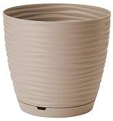 Горшок для цветов Saffron 5,4 л с поддоном (бежевый), 221610327/01 Homver (арт. 813866)