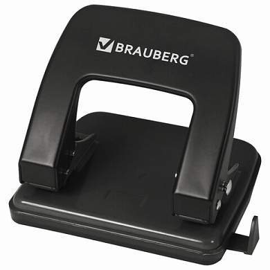 Дырокол металлический BRAUBERG "Classic", до 25 л., черный, 229697 (арт. 229697)