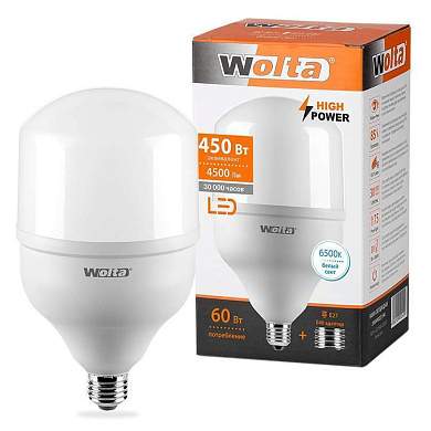 Wolta лампа светодиодн. высокомощн. HP E27/E40 60W(4500Lm) 6500K 6K 191x140 25WHP60E27/40 (арт. 686698)