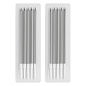 Свечи для торта с держателями MESHU "Straight silver", 14см, 10шт (арт. 380534)