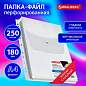 Папка-файл с перфорацией 1 штука с кнопкой БОЛЬШОЙ ВМЕСТИМОСТИ до 250 л., ПВХ 180 мкм, BRAUBERG, 271831 (арт. 271831)