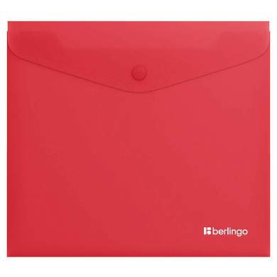 Папка-конверт на кнопке Berlingo "Soft Touch", А5+, 200мкм, софт-тач, коралловая (арт. 369431)