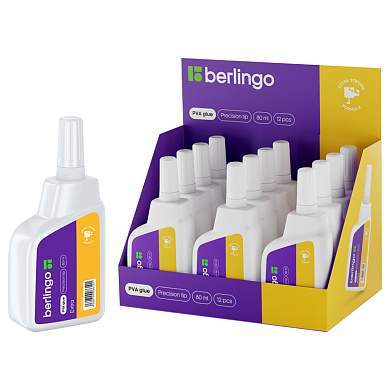 Клей ПВА Berlingo, экстрасильный, 80мл (арт. 332348)