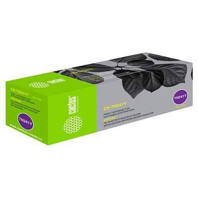 Картридж лазерный CACTUS (CS-TN241Y) для BROTHER HL-3140CW/DCP-9020CDW, желтый, ресурс 1400 стр. (арт. 362702)