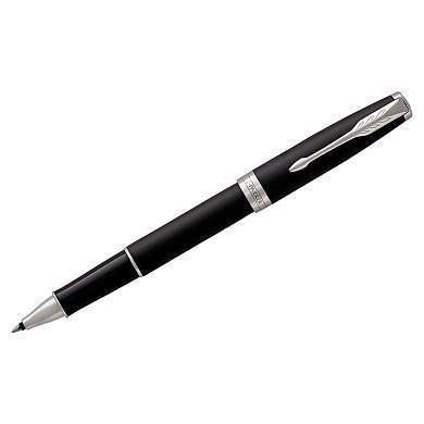 Ручка-роллер Parker "Sonnet Matte Black CT" черная, 0,8мм, подарочная упаковка (арт. 240083)