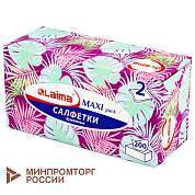Салфетки косметические 200 шт. в картонном боксе 2-слойные, LAIMA "Everyday", 20х20 см, 113589 (арт. 113589)