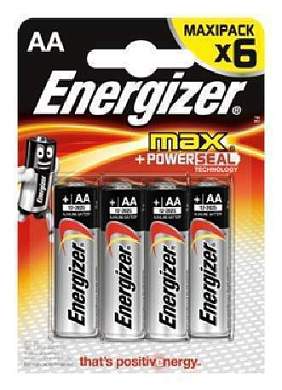 Элемент питания Energizer MAX LR6/316  BL6 (арт. 381636)