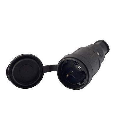Lezard штепсель (разъем) с загл. каучук 2P+E 1x16А 220-240V IP44 106-0400-102 (арт. 382855)