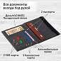 Обложка для паспорта с карманами и резинкой, мягкая экокожа, "PASSPORT", серая, BRAUBERG, 238203 (арт. 238203)