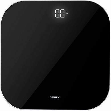 Весы напольные CENTEK CT-2440, электронные, вес до 180 кг, квадрат, стекло, черные (арт. 457577)