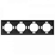 Stekker ЭМИЛИ рамка СУ 4мест. (PC), черный уголь, soft touch PFR00-5004-05 49861 (арт. 907410)