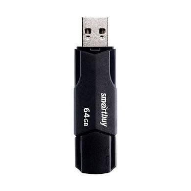 Флеш-диск 64 GB SMARTBUY Clue, USB 2.0, черный, SB64GBCLU-K (арт. 513788)