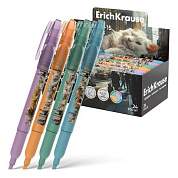 Текстовыделитель ERICH KRAUSE V-15 "Big City Cats", АССОРТИ В ДИСПЛЕЕ, линия 0,6-3,5, 63368 (арт. 152640)