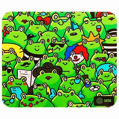 Коврик для мыши CACTUS "Frogs", 300x250x3 мм, CS-MP-D09M (арт. 514114)