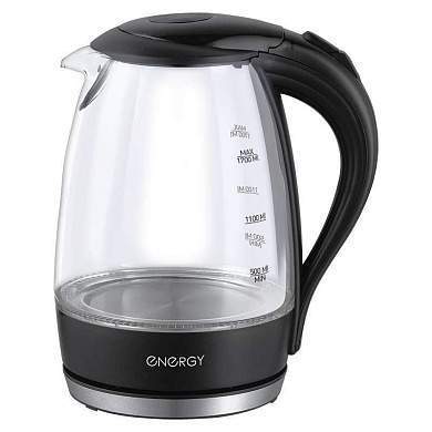 Чайник электр. Energy E-262 Черный (диск, 1,7л) 2кВт, стекло/пластик 153233 (арт. 497938)