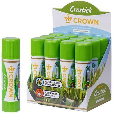 Клей-карандаш Crown "Expert", 35г, ПВП (арт. 240252)