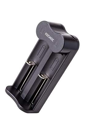 Зарядное устройство КОСМОС KOC701USB 1/2 шт 16340,17335,18490,18650,20700 Li-ion 500mA от 9час.USB 70см,черн,автомат (арт. 804188)