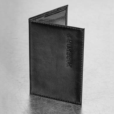 Обложка для паспорта экокожа, мягкая вставка изолон, "PASSPORT", черная, STAFF Profit, 237183 (арт. 237183)