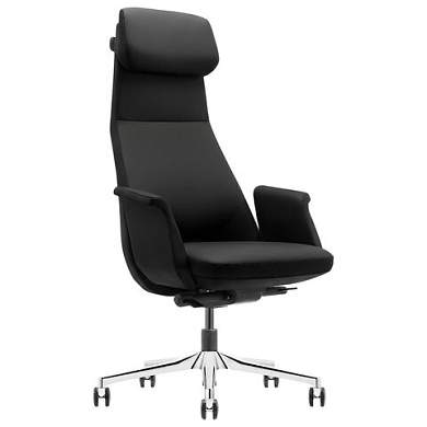 Кресло HAWASAN (ХАВАСАН) PREMIUM EX-840 STELLAR, синхромеханизм, алюминий, экокожа, черное, 533241 (арт. 533241)