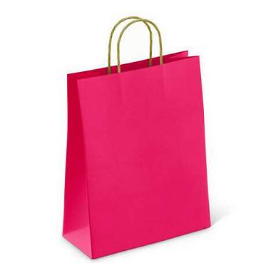 Крафт пакет бумажный Ruby red 26х15х35см с кручеными ручками, плотность 80гр/м2, моно, 112412 (арт. 701002)