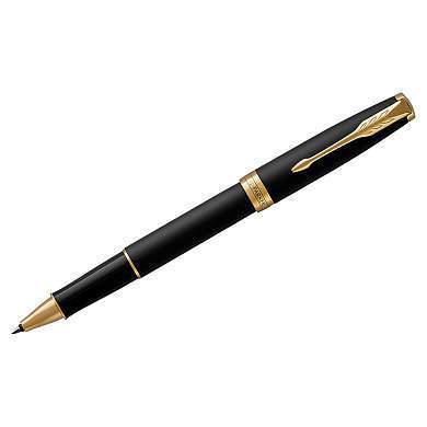 Ручка-роллер Parker "Sonnet Matte Black GT" черная, 0,8мм, подарочная упаковка (арт. 240082)