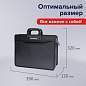 Папка-портфель пластиковая BRAUBERG А4+ (390х320х120 мм), 4 отделения, фактура под дерево, черная, 221391 (арт. 221391)