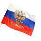 Флаг РФ с гербом 90*135см, пакет с европодвесом (арт. 359974)