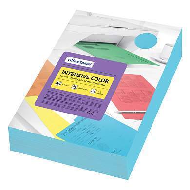 Бумага цветная OfficeSpace "Intensive Color", А4, 80г/м2, 500л., (голубой) (арт. 361616)