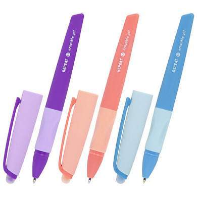 Ручка стираемая гелевая с эргономичным грипом BRAUBERG REPEAT COLOR, СИНЯЯ, ассорти, 0,5 мм,144072 (арт. 144072)