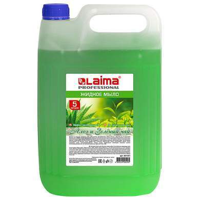 Мыло жидкое 5 л, ЛАЙМА PROFESSIONAL "Алоэ и зеленый чай", 601431 (арт. 601431)