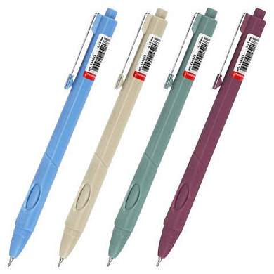 Ручка шариковая автоматическая с грипом BRAUBERG "COMFORT GRIP", СИНЯЯ, игольчатый наконечник 0,7 мм, линия письма 0,35 мм, 144323 (арт. 144323)